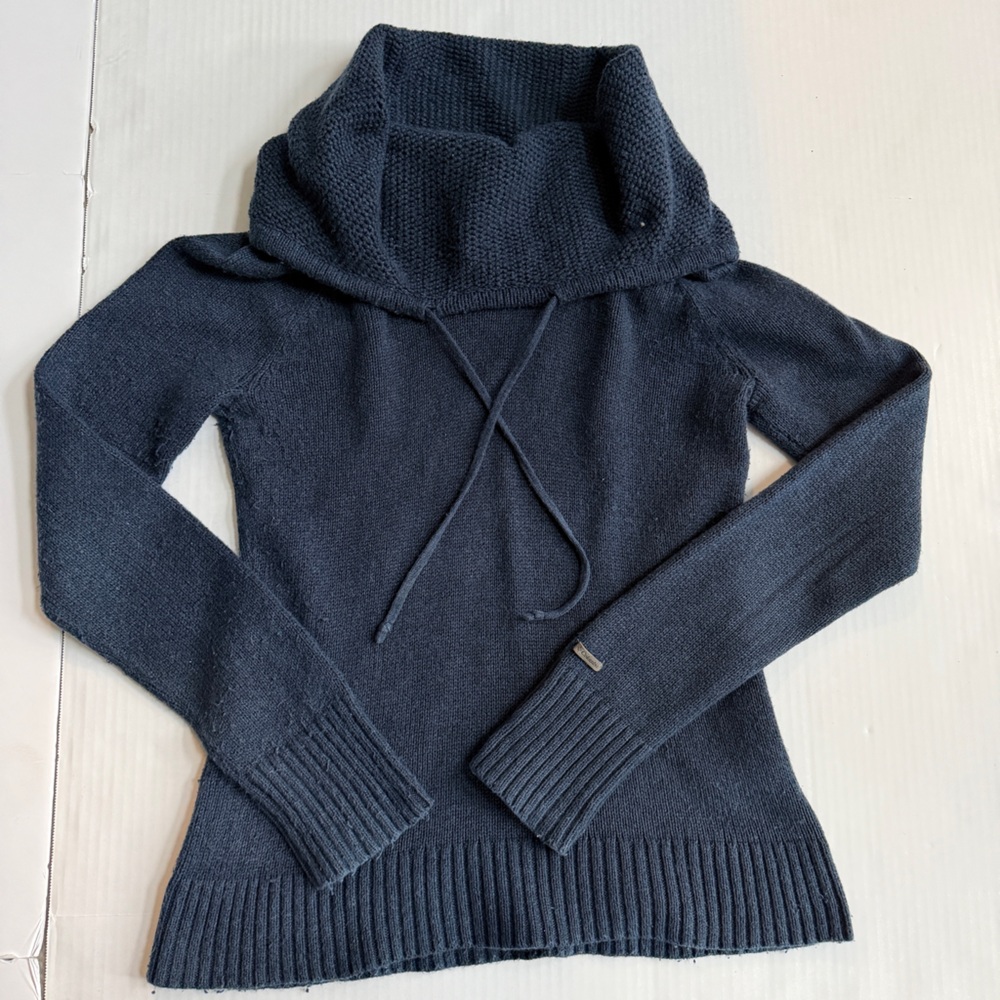 Columbia Women's Navy‎ Blue Knit Large Turtleneck Sweater Size M
